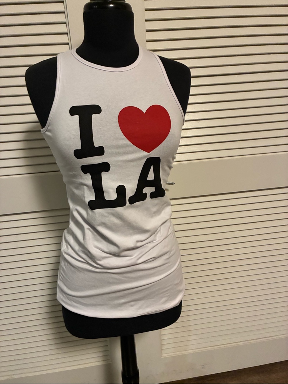 I Heart LA White Graphic Tank Top